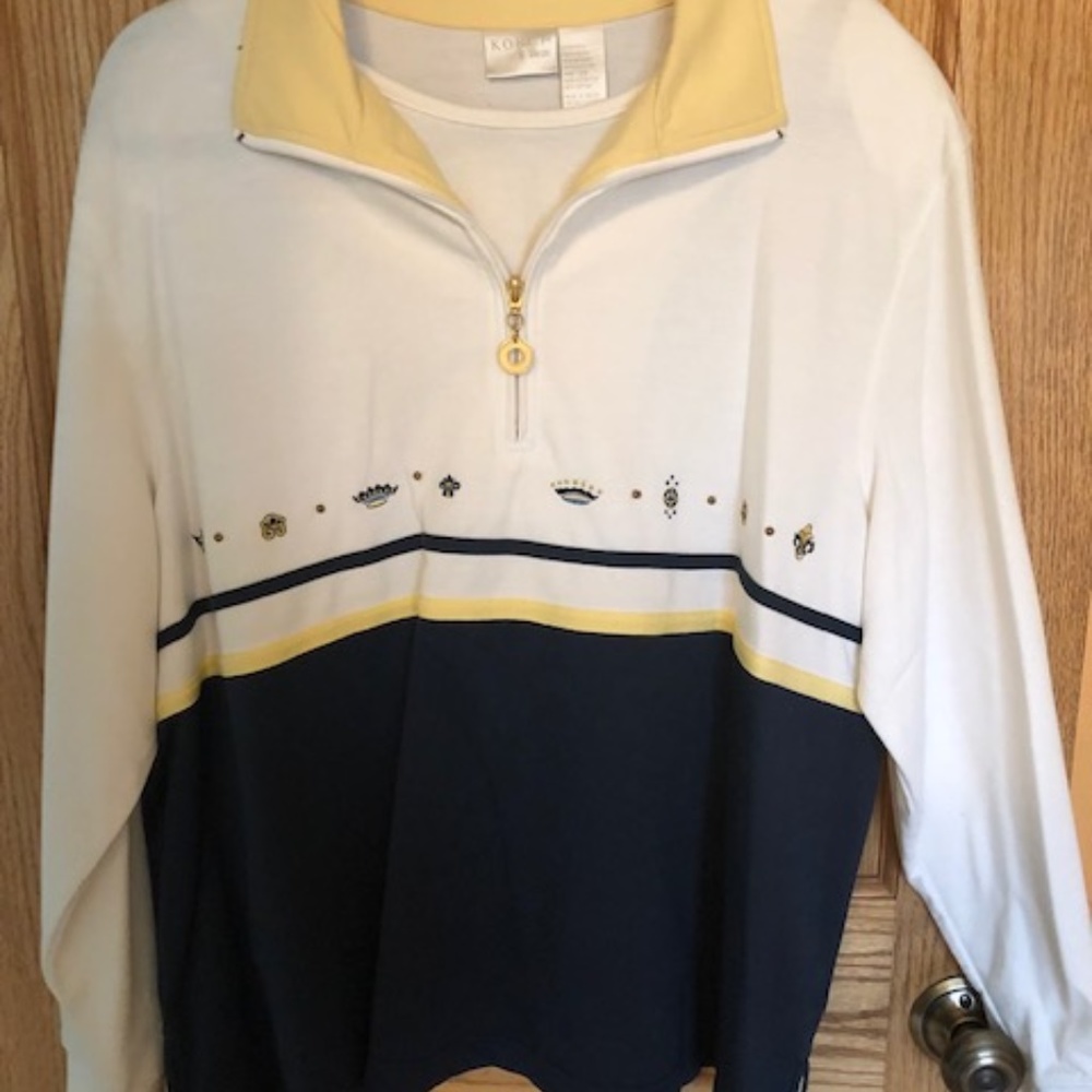 KORET K WEAR Navy White & Yellow Sweatshirt & Pant